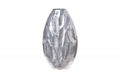 Elegante vaas ORGANIC ORIENT 44cm zilver gehamerd ontwerp - 41546