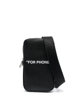 Off-White sacoche à slogan imprimé - Noir