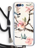 Japanse bloemen: Honor 10 Transparant Hoesje met koord