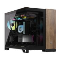 Corsair Geh mATX 2500X Midi-tower PC-behuizing Zwart, Walnoot