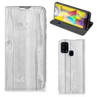 Samsung Galaxy M31 Book | Wallet Case | White Wood