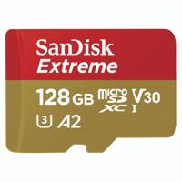 Sandisk MicroSDXC Extreme 128GB 190mb / 60mb,U3,V30,A2 AC - thumbnail