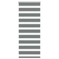 Zebra rolgordijn 65x150 cm stofbreedte 60,9 cm donkergrijs