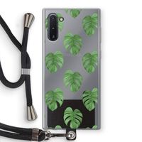 Monstera leaves: Samsung Galaxy Note 10 Transparant Hoesje met koord