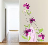 Sticker bloemen modern abstract