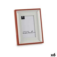 Fotolijsten Gift Decor Wit Rood Kristal Plastic (6 Stuks)