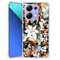 Case voor Xiaomi Redmi Note 13 4G Dark Flowers - thumbnail