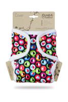 Petit Lulu Prefold Cover Colorful Hearts - OneSize (4-15 kilo) - Drukknoopjes