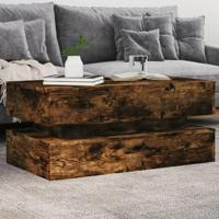 Salontafel met LED-verlichting 90x50x40 cm gerookt eikenkleurig