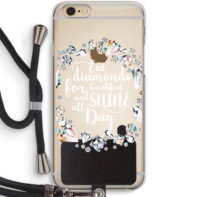 Diamonds: iPhone 6 / 6S Transparant Hoesje met koord