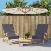 VidaXL Strandhanddoeken 2 st 400 g/m² 60x135 cm stof antracietkleurig