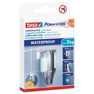 Tesa powerstrips - 18x - wit - kunststof - waterproof - dubbelzijdig - zelfklevend