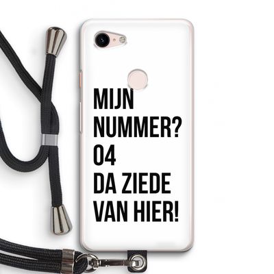 Da ziede van hier: Pixel 3 Transparant Hoesje met koord