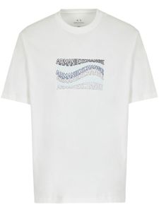 Armani Exchange t-shirt en coton à logo brodé - Blanc