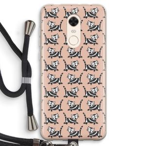 Zwarte poes: Xiaomi Redmi 5 Transparant Hoesje met koord