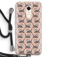 Zwarte poes: Xiaomi Redmi 5 Transparant Hoesje met koord