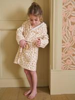 Gepersonaliseerde kinderbadjes luipaard met gerecycled katoen wit, bedrukt