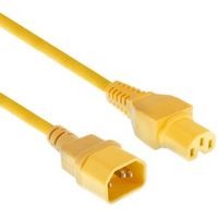 ACT Netsnoer C14 - C15 geel 0,6 m