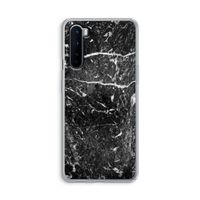 Zwart marmer: OnePlus Nord Transparant Hoesje Zwart marmer: OnePlus Nord Transparant Hoesje