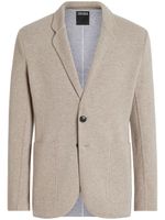 Zegna blazer à simple boutonnage - Tons neutres