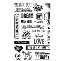 Creativ Company Silicone stempels, engelse tekst, vel 11x15,5 cm, 1 vel