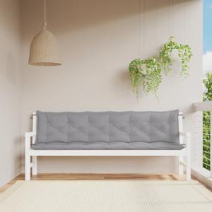 Tuinbankkussens 2 st 200x50x7 cm oxford stof grijs