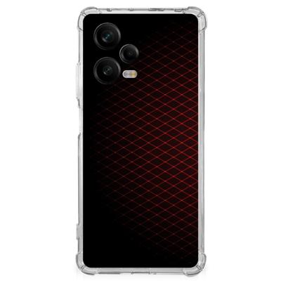 Xiaomi Redmi Note 12 Pro Doorzichtige Silicone Hoesje Geruit Rood Xiaomi Redmi Note 12 Pro Doorzichtige Silicone Hoesje Geruit Rood