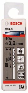 Bosch Accessoires Metaalboren HSS-G, Standard 3,2 x 36 x 65 mm 10st - 2608595056