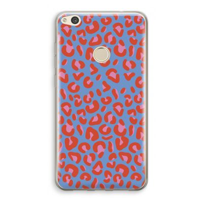 Leopard blue: Huawei Ascend P8 Lite (2017) Transparant Hoesje