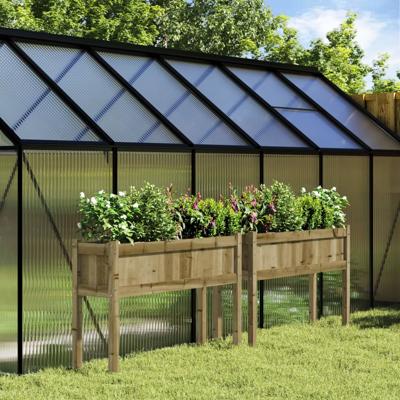 VidaXL Plantenbakken met poten 2 st cm geïmpregneerd hout