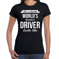 Worlds greatest driver t-shirt zwart dames - Werelds grootste coureur cadeau