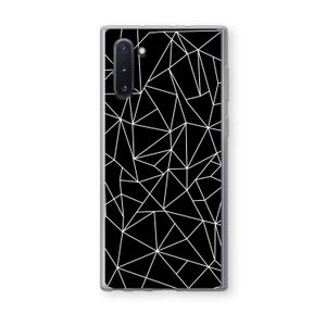 Geometrische lijnen wit: Samsung Galaxy Note 10 Transparant Hoesje