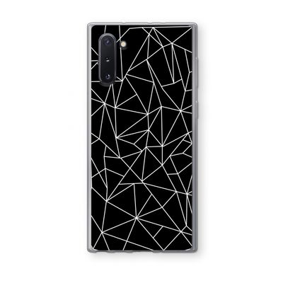Geometrische lijnen wit: Samsung Galaxy Note 10 Transparant Hoesje