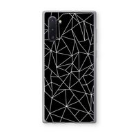 Geometrische lijnen wit: Samsung Galaxy Note 10 Transparant Hoesje