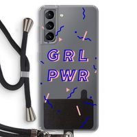 GRL PWR: Samsung Galaxy S21 Transparant Hoesje met koord