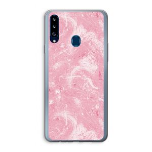 Abstract Painting Pink: Samsung Galaxy A20s Transparant Hoesje