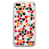 Colored Giraffe: iPhone 7 Plus Transparant Hoesje