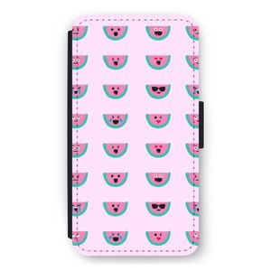 Smiley watermeloenprint: iPhone 12 mini Flip Hoesje