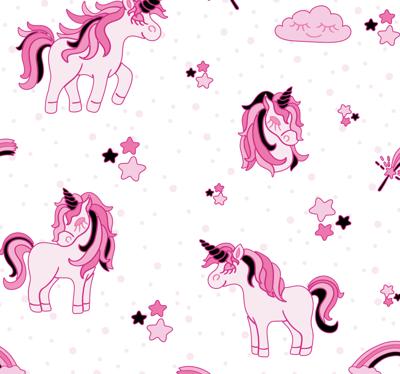 Behang kinderkamer Doodle stijl eenhoorn wereld