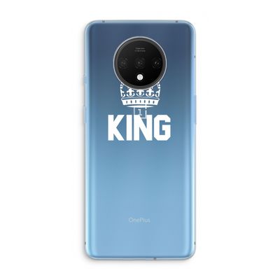King zwart: OnePlus 7T Transparant Hoesje