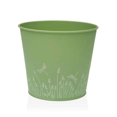 Bloempot Versa Zink Groen Metaal (16 cm)