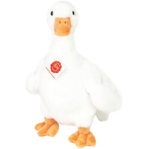 Knuffeldier Gans - zachte pluche stof - premium kwaliteit knuffels - wit - 31 cm