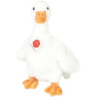 Knuffeldier Gans - zachte pluche stof - premium kwaliteit knuffels - wit - 31 cm - thumbnail