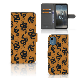 Telefoonhoesje met Pasjes voor Nokia C12 Snakes