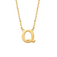 Minimalistische letter ketting - 14K GOUD - Goud - Q