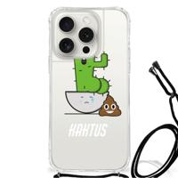iPhone 15 Pro Stevig | Bumper Hoesje | Cactus Poo