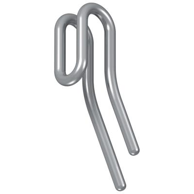 Leen Bakker - Plooibandhaken 24 Mm - 50 Stuks - Metaal - Zilverkleurig - 1x8.4x13 Cm