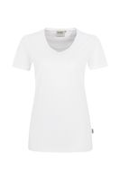 Hakro 182 Women's V-neck shirt MIKRALINAR® PRO - Hp White - M