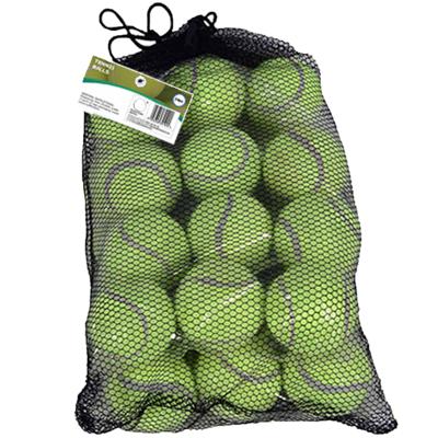 DID Tennisballen - 24x - geel - rubber/katoen - standaard formaat - buitenspeelgoed