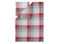 LIVARNO Dekbedovertrek 240 x 220 cm (Rood/grijs geruit)